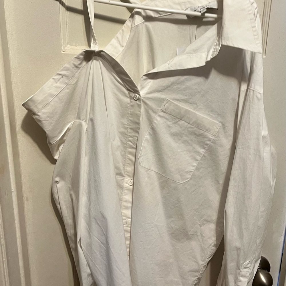 Classic White Button-Up Shirt